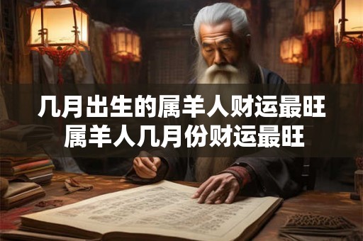 几月出生的属羊人财运最旺 属羊人几月份财运最旺 几月出生的属羊人财运最旺 属羊人几月份财运最旺