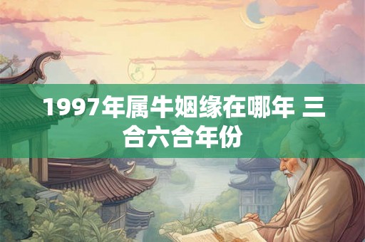 1997年属牛姻缘在哪年 三合六合年份
