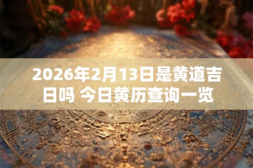 2026年2月13日是黄道吉日吗 今日黄历查询一览 2026年2月13日是黄道吉日吗 今日黄历查询一览
