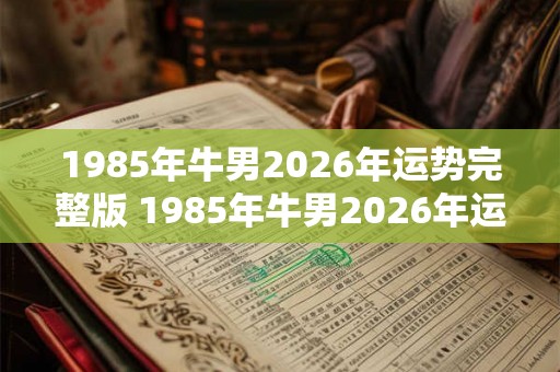 1985年牛男2026年运势完整版 1985年牛男2026年运势怎么样