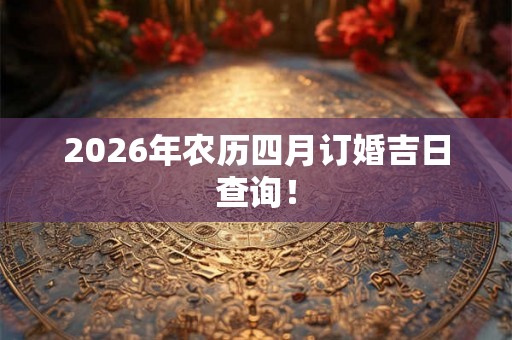 2026年农历四月订婚吉日查询！