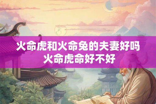 火命虎和火命兔的夫妻好吗 火命虎命好不好