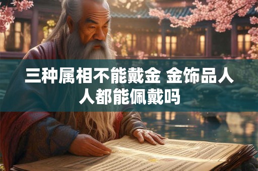 三种属相不能戴金 金饰品人人都能佩戴吗 三种属相不能戴金 金饰品人人都能佩戴吗