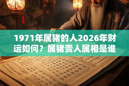 1971年属猪的人2026年财运如何？属猪贵人属相是谁？