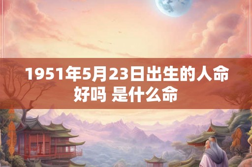 1951年5月23日出生的人命好吗 是什么命
