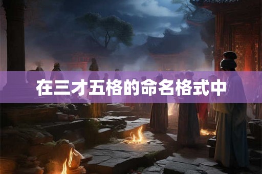 在三才五格的命名格式中