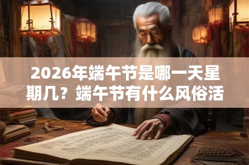 2026年端午节是哪一天星期几？端午节有什么风俗活动？