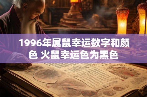 1996年属鼠幸运数字和颜色 火鼠幸运色为黑色
