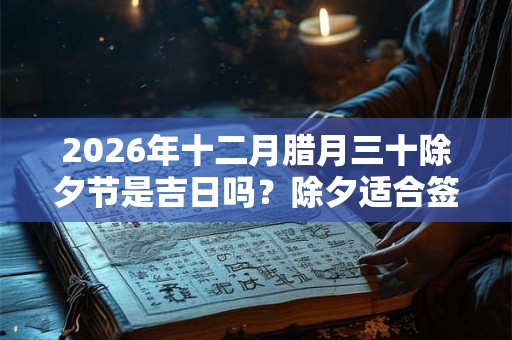 2026年十二月腊月三十除夕节是吉日吗？除夕适合签约吗？