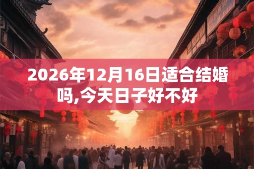2026年12月16日适合结婚吗,今天日子好不好