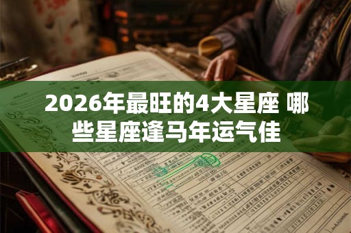 2026年最旺的4大星座 哪些星座逢马年运气佳