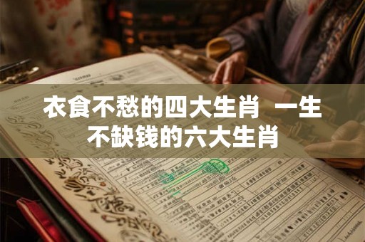 衣食不愁的四大生肖  一生不缺钱的六大生肖