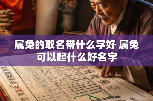 属兔的取名带什么字好 属兔可以起什么好名字