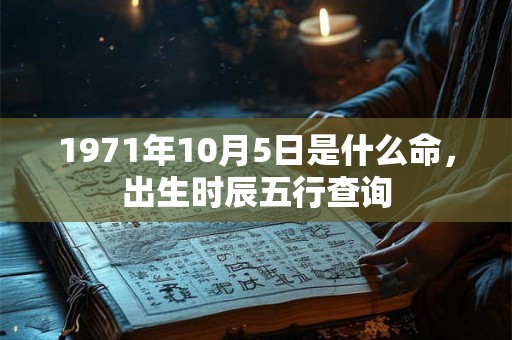 1971年10月5日是什么命，出生时辰五行查询