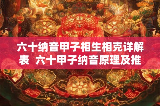 六十纳音甲子相生相克详解表  六十甲子纳音原理及推算方法