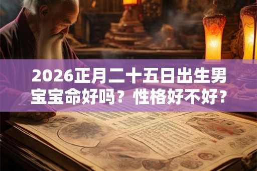 2026正月二十五日出生男宝宝命好吗？性格好不好？