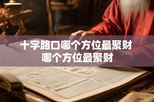 十字路口哪个方位最聚财 哪个方位最聚财 十字路口哪个方位最聚财 哪个方位最聚财