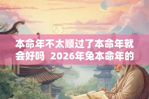 本命年不太顺过了本命年就会好吗  2026年兔本命年的婚姻