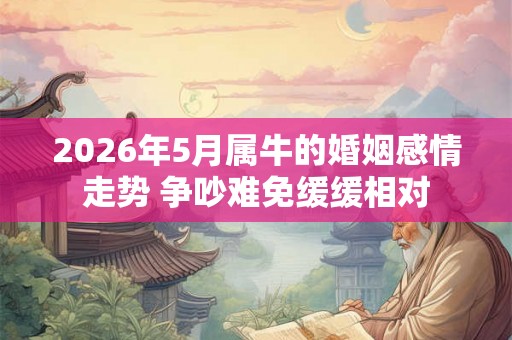 2026年5月属牛的婚姻感情走势 争吵难免缓缓相对 2026年5月属牛的婚姻感情走势 争吵难免缓缓相对