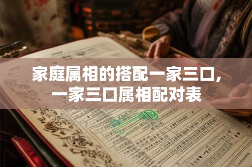 家庭属相的搭配一家三口,一家三口属相配对表