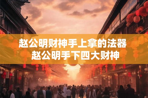 赵公明财神手上拿的法器  赵公明手下四大财神