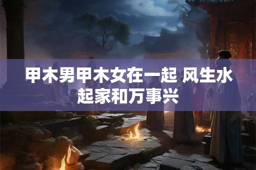 甲木男甲木女在一起 风生水起家和万事兴 甲木男甲木女在一起 风生水起家和万事兴