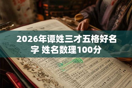 2026年谭姓三才五格好名字 姓名数理100分