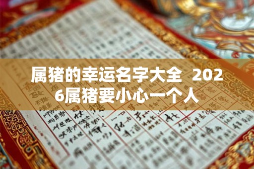 属猪的幸运名字大全  2026属猪要小心一个人