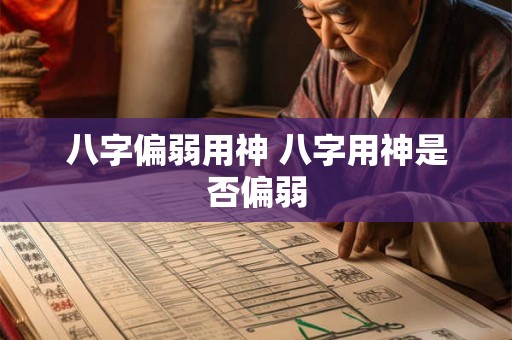 八字偏弱用神 八字用神是否偏弱