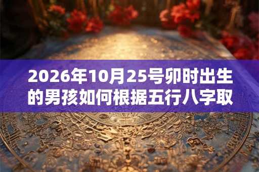 2026年10月25号卯时出生的男孩如何根据五行八字取名