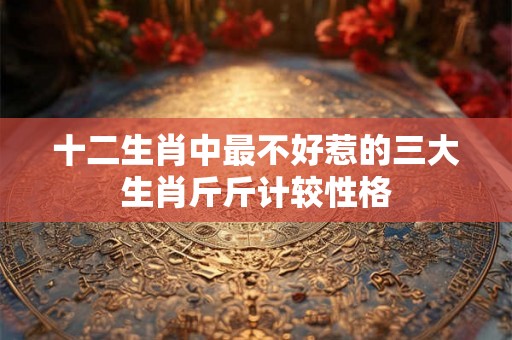 十二生肖中最不好惹的三大生肖斤斤计较性格