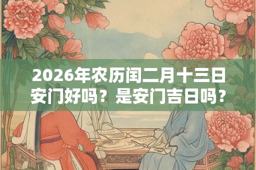 2026年农历闰二月十三日安门好吗？是安门吉日吗？