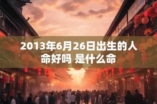 2013年6月26日出生的人命好吗 是什么命 2013年6月26日出生的人命好吗 是什么命