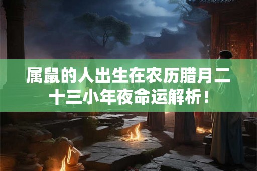 属鼠的人出生在农历腊月二十三小年夜命运解析！