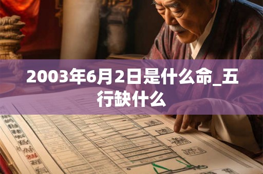 2003年6月2日是什么命_五行缺什么