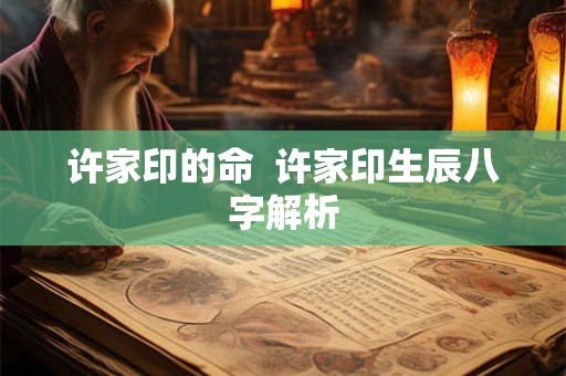许家印的命 许家印生辰八字解析 许家印的命 许家印生辰八字解析