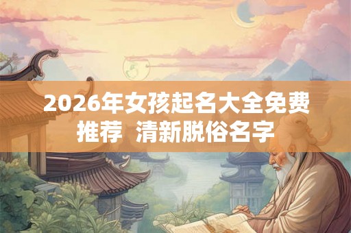 2026年女孩起名大全免费推荐  清新脱俗名字