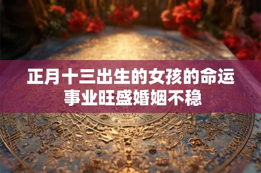正月十三出生的女孩的命运 事业旺盛婚姻不稳
