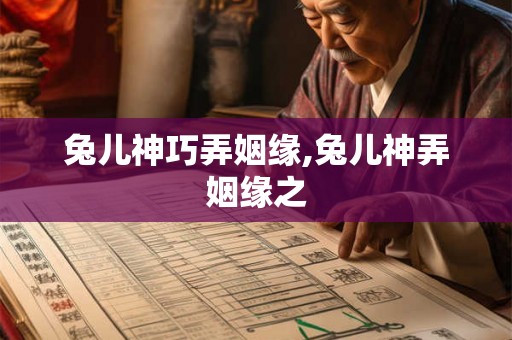 兔儿神巧弄姻缘,兔儿神弄姻缘之