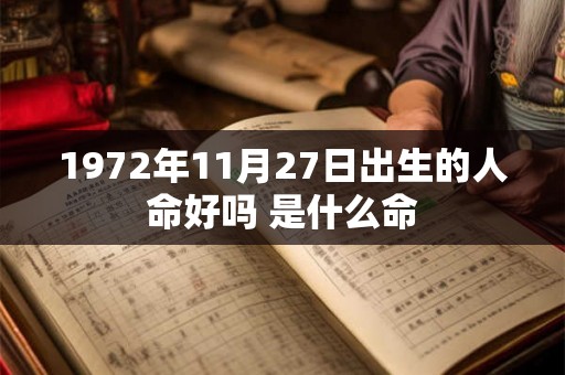 1972年11月27日出生的人命好吗 是什么命