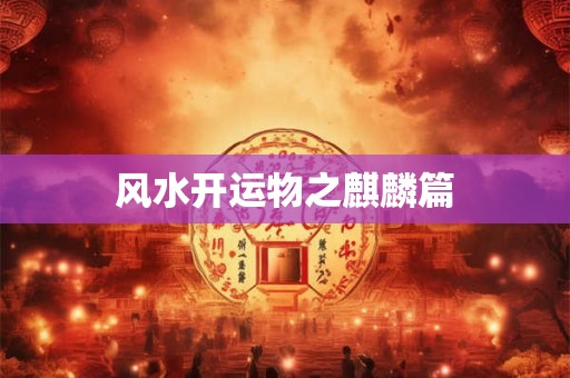 风水开运物之麒麟篇