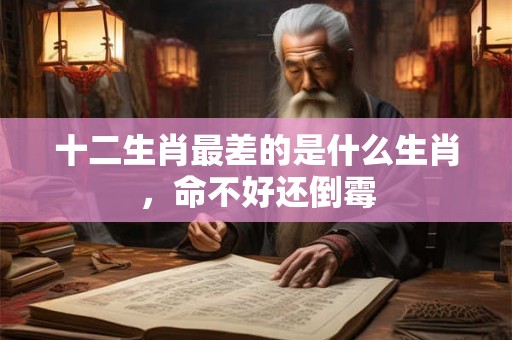十二生肖最差的是什么生肖，命不好还倒霉