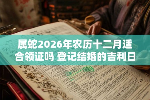 属蛇2026年农历十二月适合领证吗 登记结婚的吉利日子