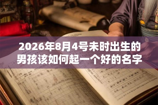 2026年8月4号未时出生的男孩该如何起一个好的名字