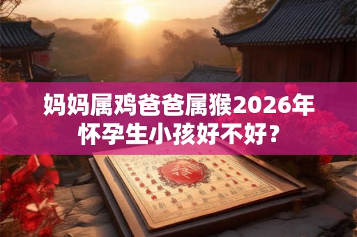 妈妈属鸡爸爸属猴2026年怀孕生小孩好不好？