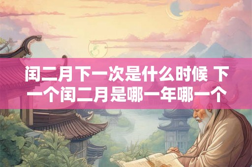 闰二月下一次是什么时候 下一个闰二月是哪一年哪一个月