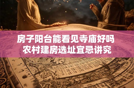 房子阳台能看见寺庙好吗 农村建房选址宜忌讲究 房子阳台能看见寺庙好吗 农村建房选址宜忌讲究