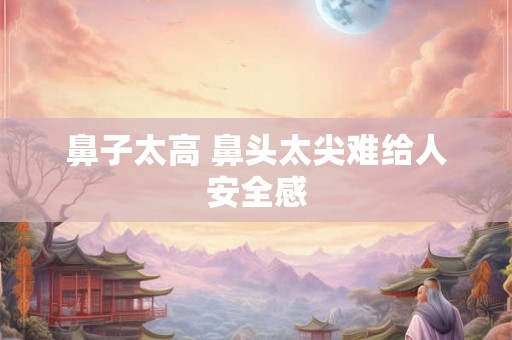 鼻子太高 鼻头太尖难给人安全感