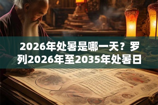 2026年处暑是哪一天?罗列2026年至2035年处暑日期 2026年处暑是哪一天?罗列2026年至2035年处暑日期