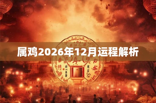 属鸡2026年12月运程解析
